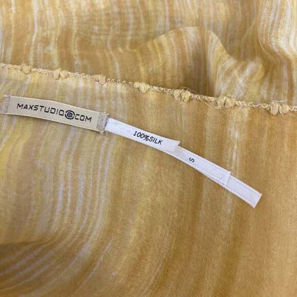Max Studio Golden Yellow Silk Ruffle Dress | Special Edition | Size S - Picture 16 of 16
